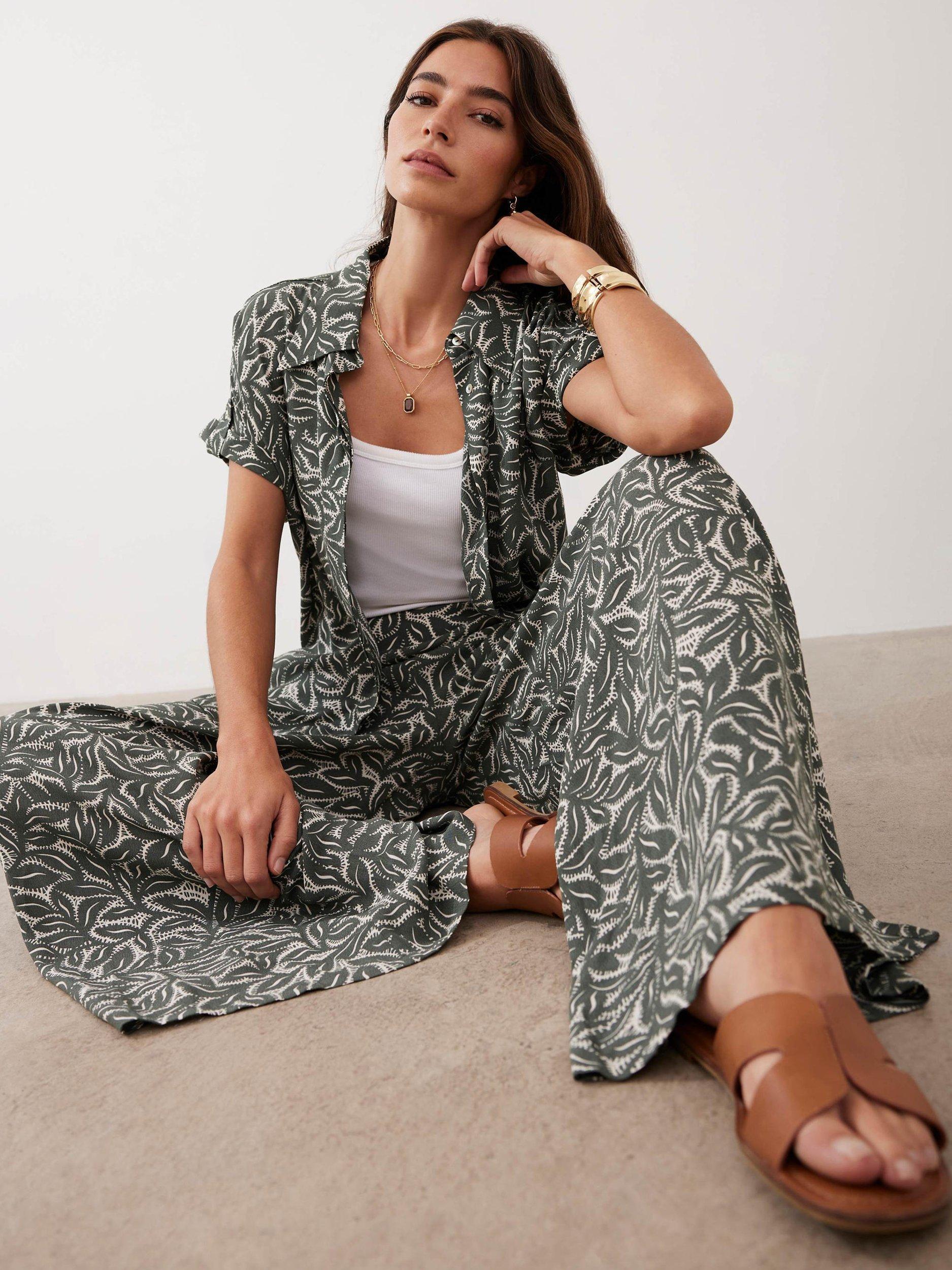 Wide Leg Mint Velvet Pyjamas Mint Velvet Leaf Print Wide Leg
