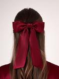 Rewritten Satin Hair Bow, Chianti