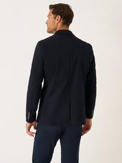 Crew Clothing Garbardine Cotton Blend Blazer, Navy Blue - view 2, Navy Blue