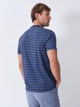 Crew Clothing Feeder Tipped Cotton Regular Fit Short Sleeve Stripe T-Shirt, Blue