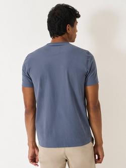 Crew Clothing Cotton Regular Fit Short Sleeve Marine Graphic T-Shirt, Blue/Grey - view 2, Blue/Grey