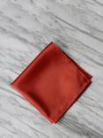 Rewritten Satin Pocket Square, Burnt Orange