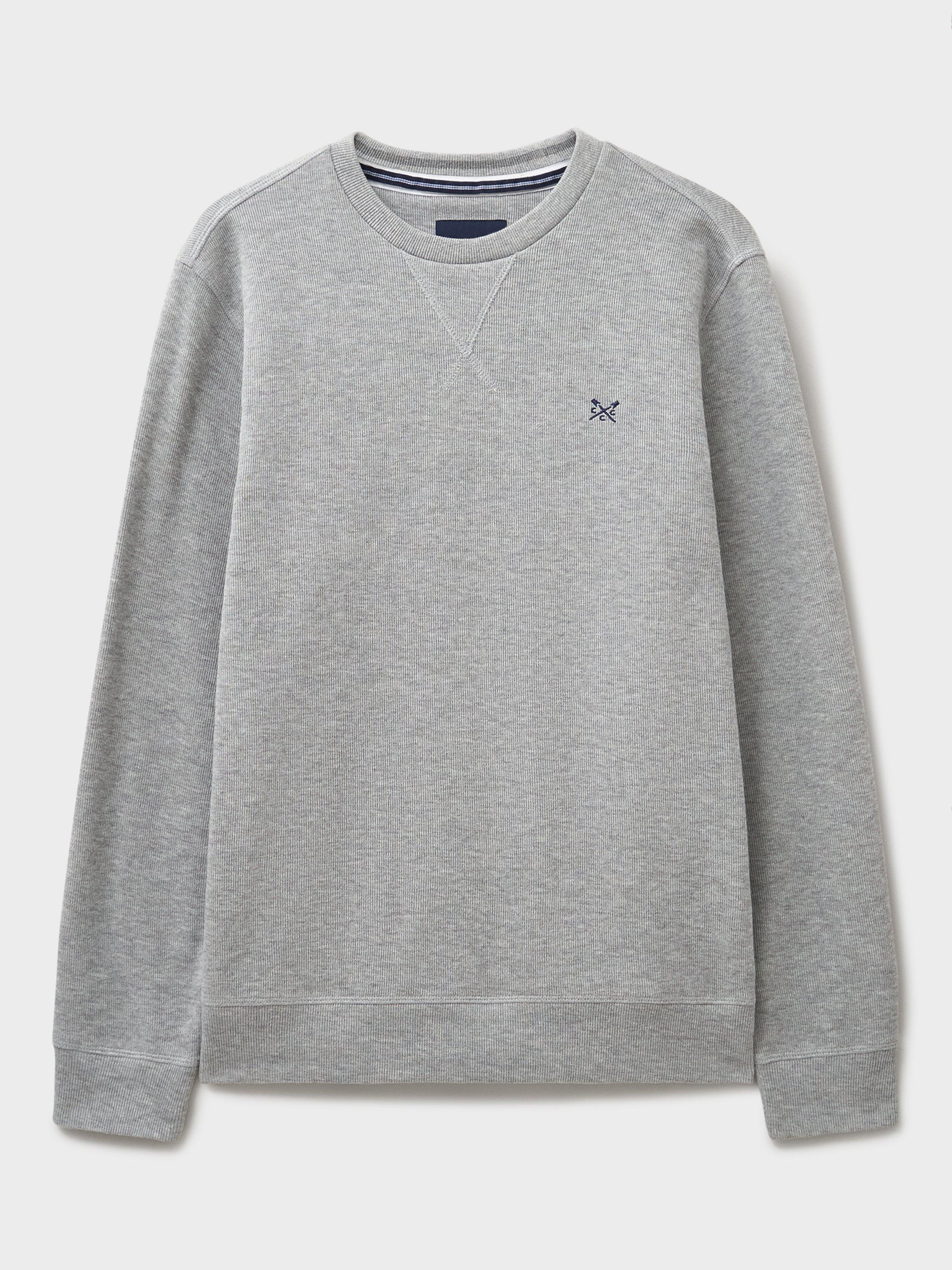 Product image 5 of 5, which shows Crew Clothing Classic Crew Neck Jumper, Mid Grey, L