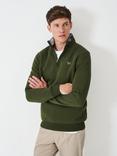 Crew Clothing Classic Half Zip Sweatshirt, Olive Green