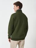 Crew Clothing Classic Half Zip Sweatshirt, Olive Green