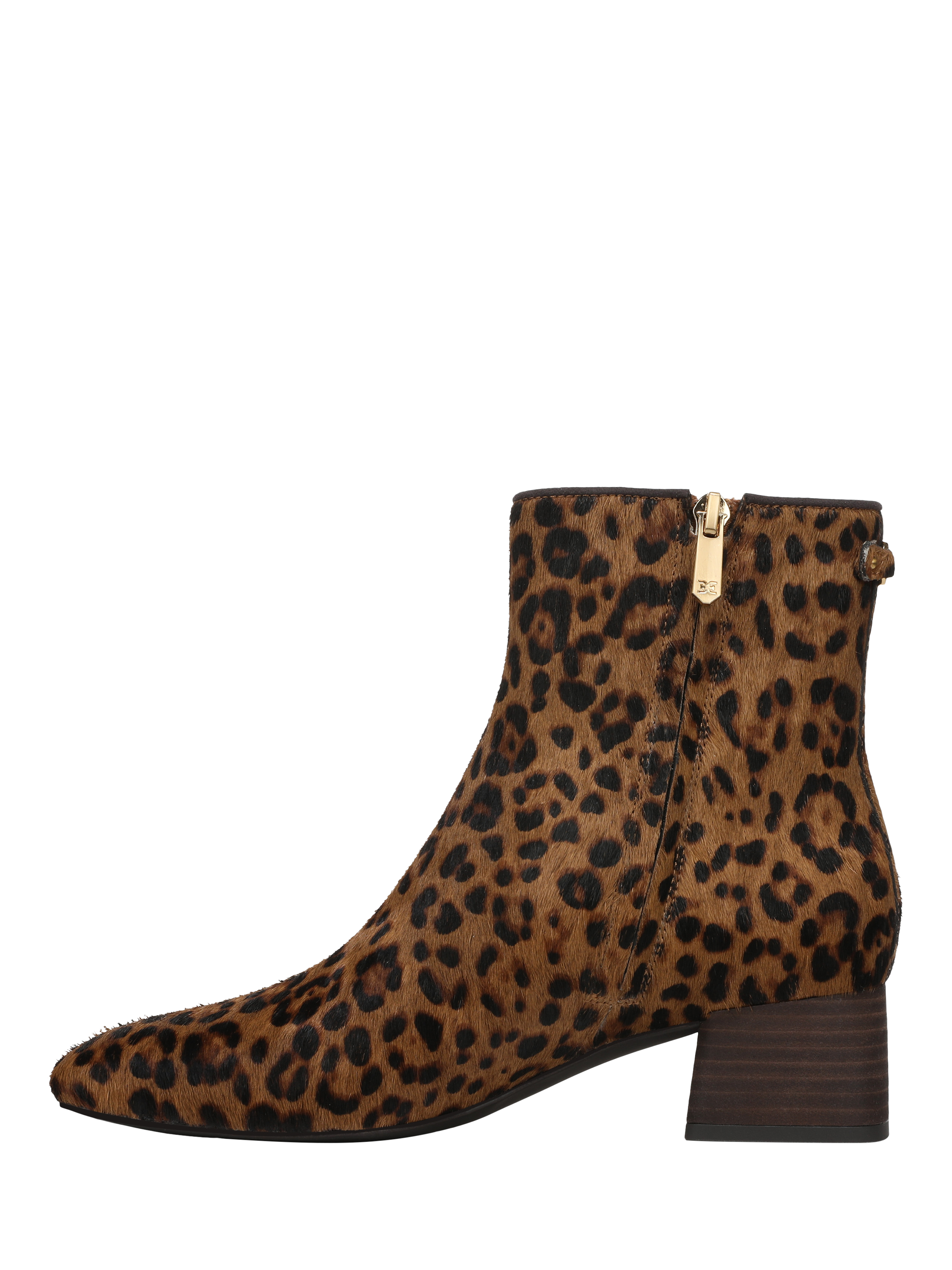 Product image 2 of 6, which shows Sam Edelman Paige Suede Print Ankle Boots, Brown/Multi, 3