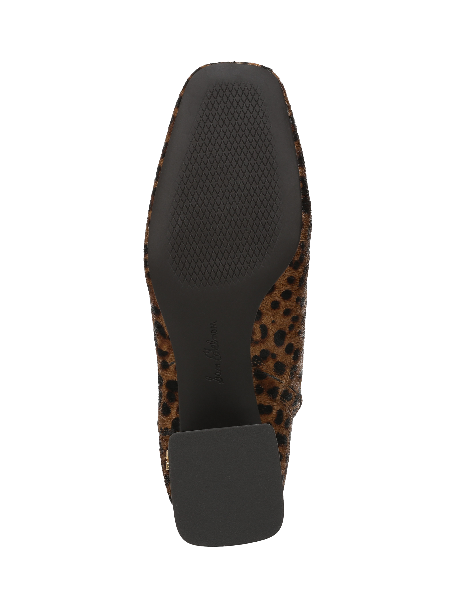 Product image 6 of 6, which shows Sam Edelman Paige Suede Print Ankle Boots, Brown/Multi, 3