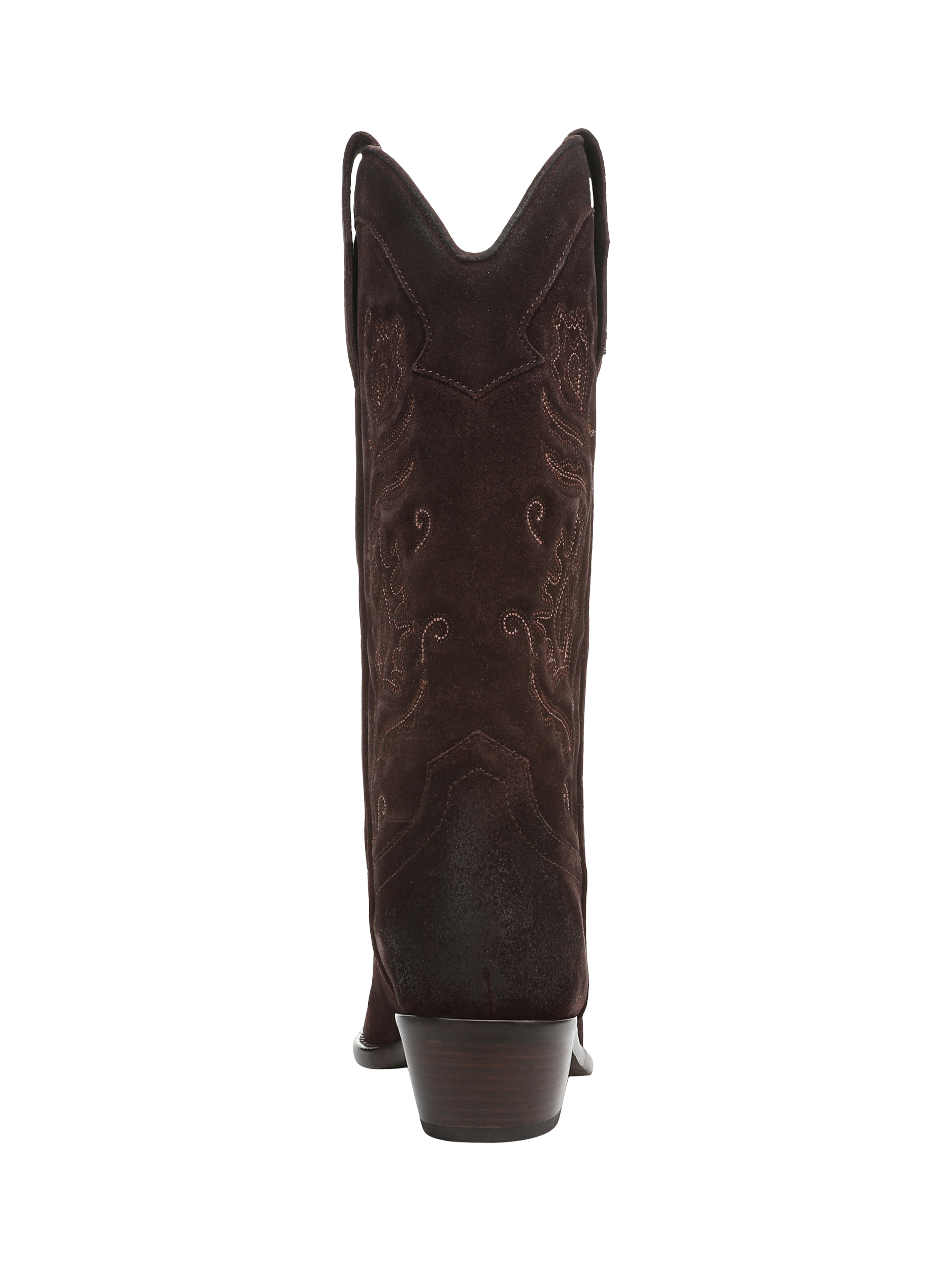 Product image 4 of 6, which shows Sam Edelman Rue Suede Cowboy Boots, Cafe Noir, 3