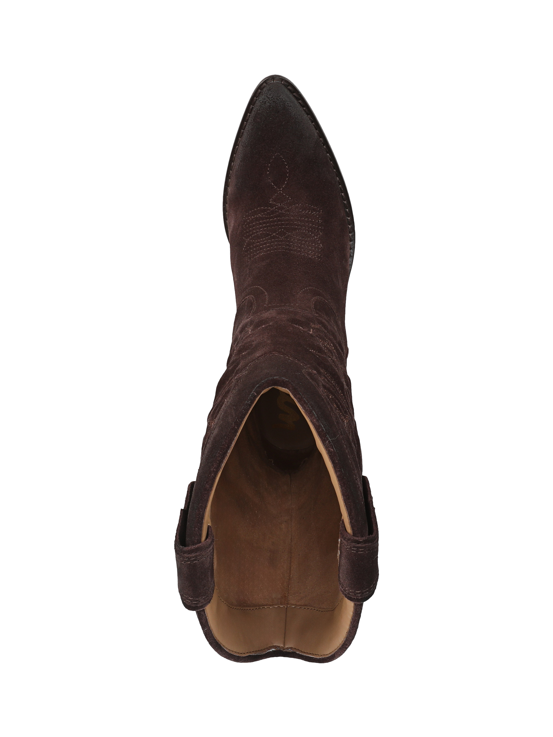 Product image 5 of 6, which shows Sam Edelman Rue Suede Cowboy Boots, Cafe Noir, 3