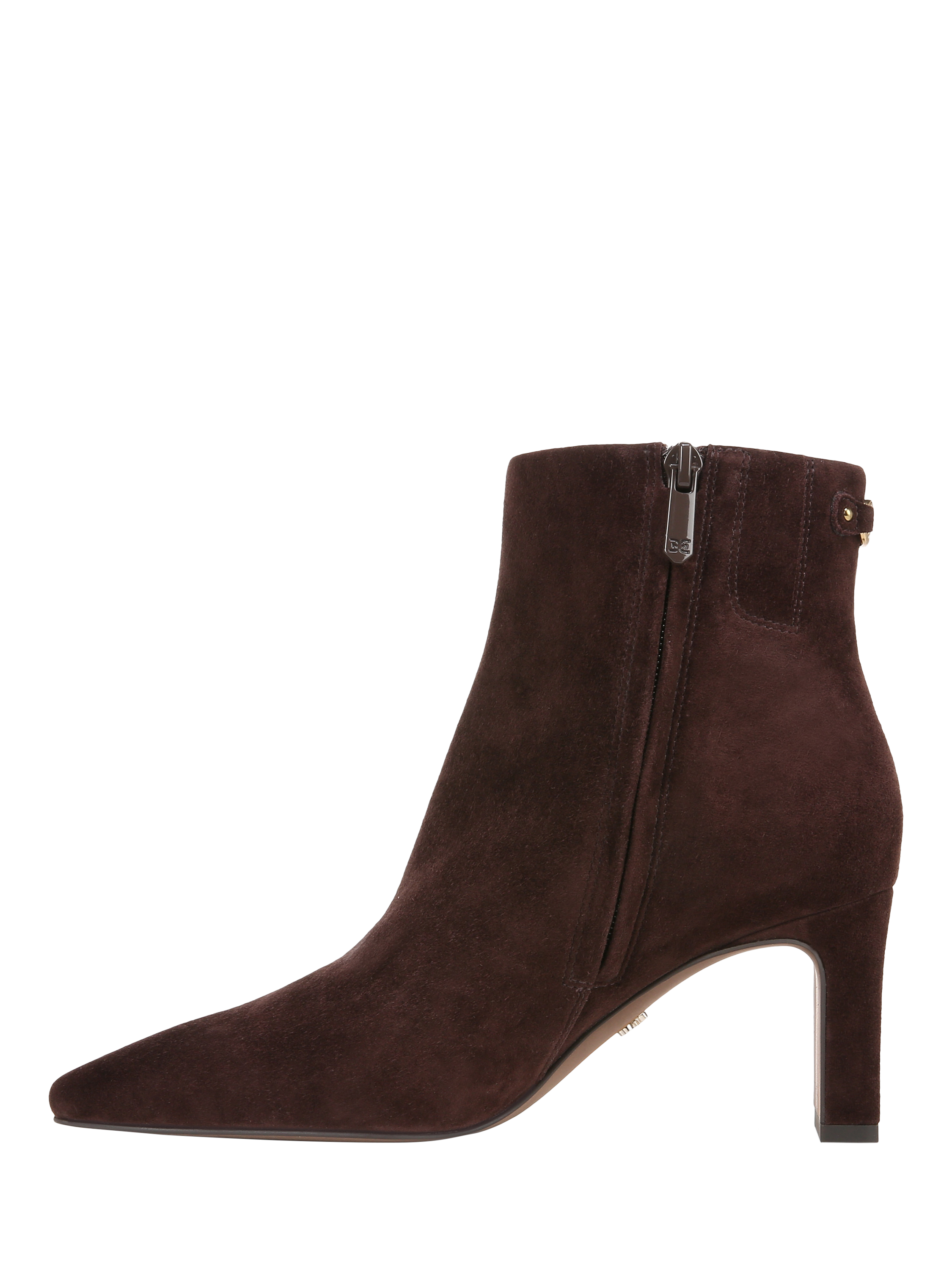 Product image 2 of 6, which shows Sam Edelman Saige Suede Ankle Boots, Cafe Noir, 3