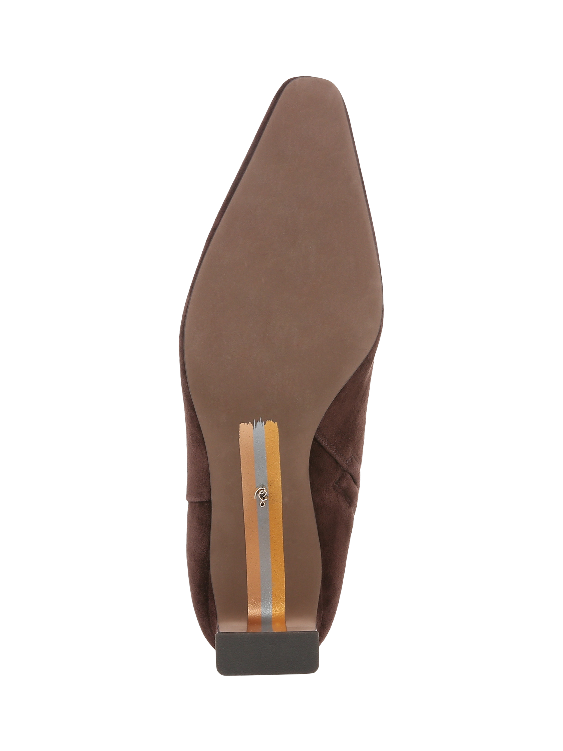 Product image 6 of 6, which shows Sam Edelman Saige Suede Ankle Boots, Cafe Noir, 3