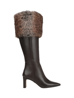 Sam Edelman Sylvia Cosy Leather Knee High Boots, Brown/Multi, Brown/Multi