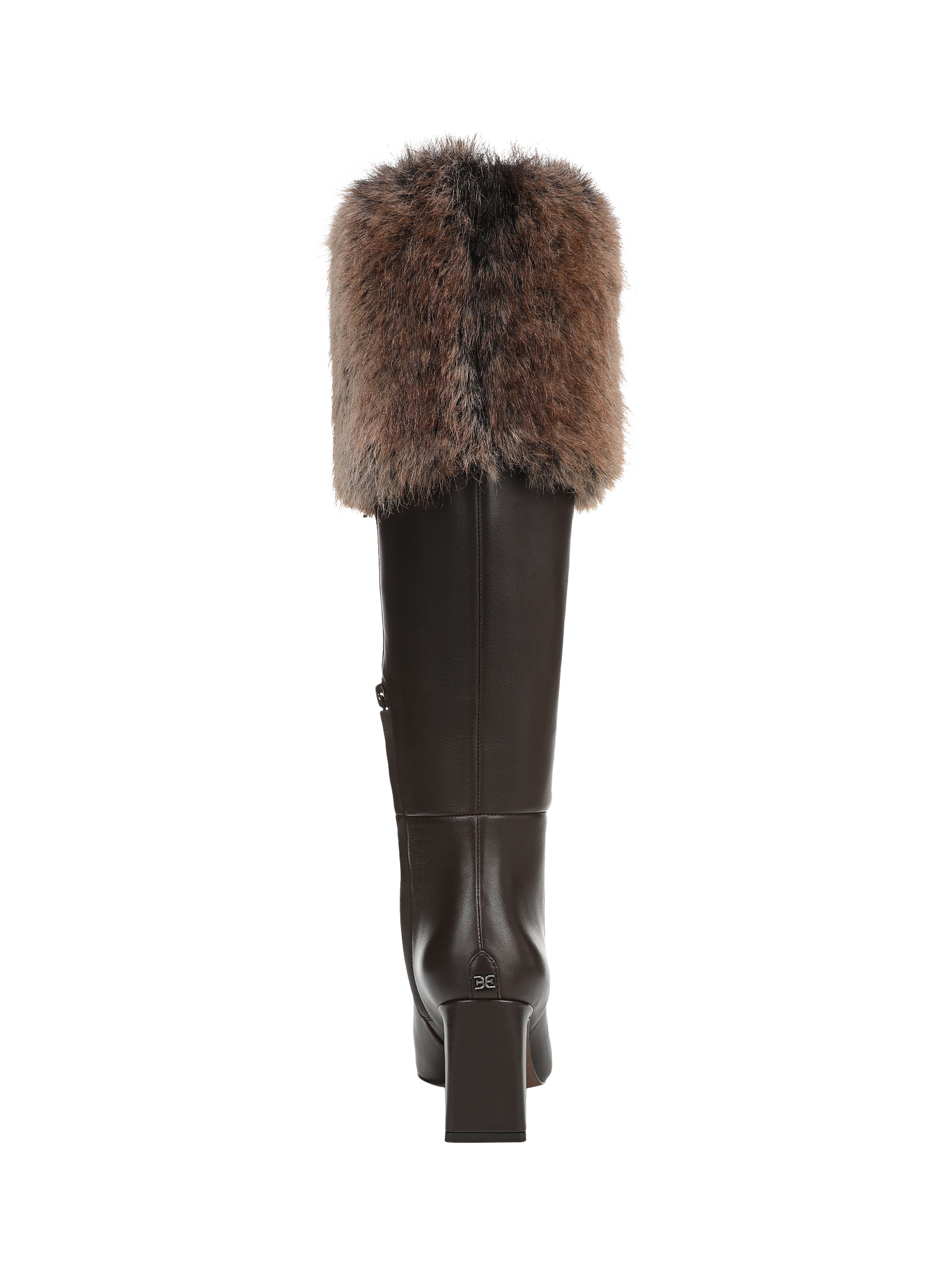 Product image 4 of 6, which shows Sam Edelman Sylvia Cosy Leather Knee High Boots, Brown/Multi, 4