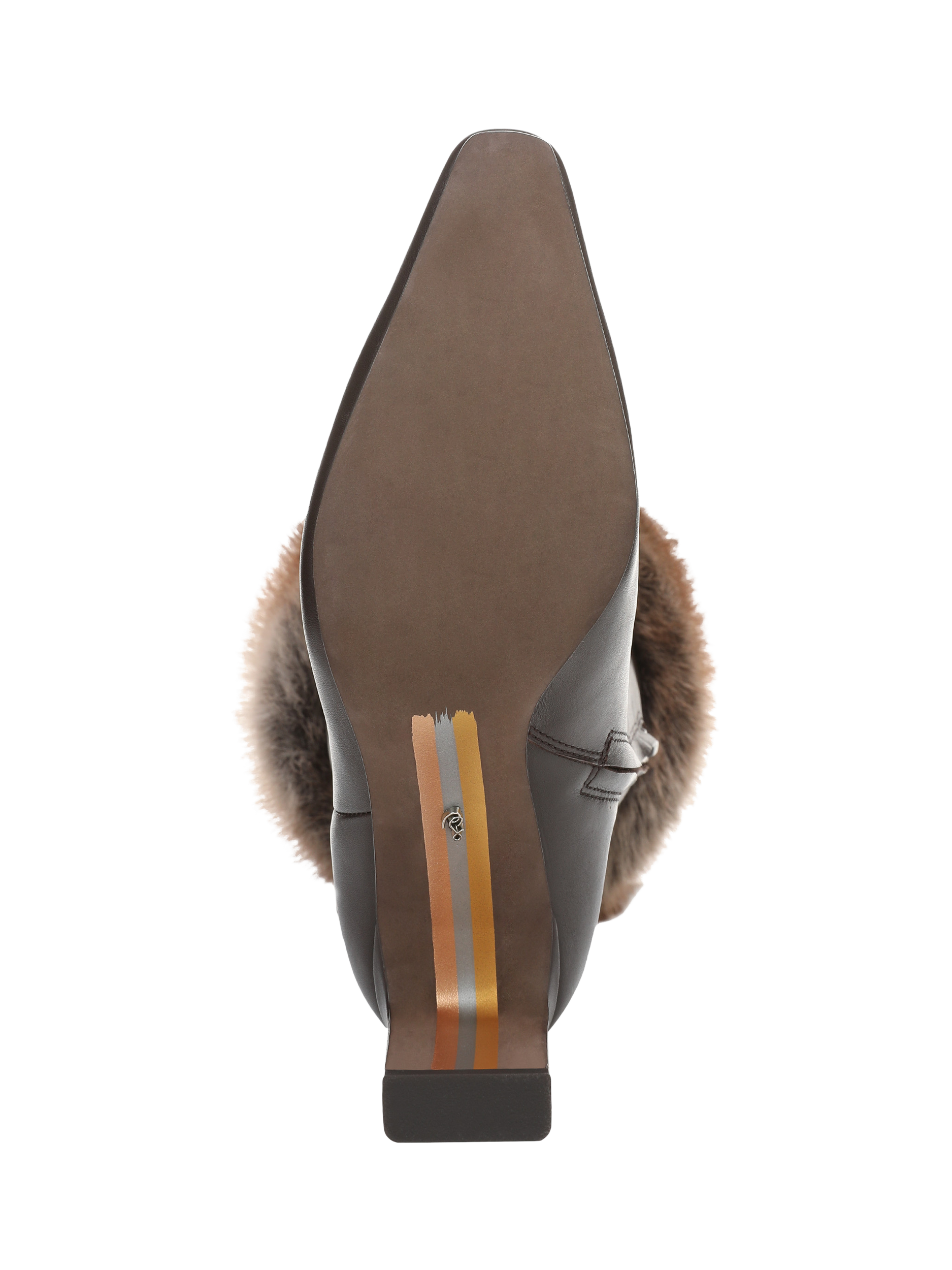 Product image 6 of 6, which shows Sam Edelman Sylvia Cosy Leather Knee High Boots, Brown/Multi, 4