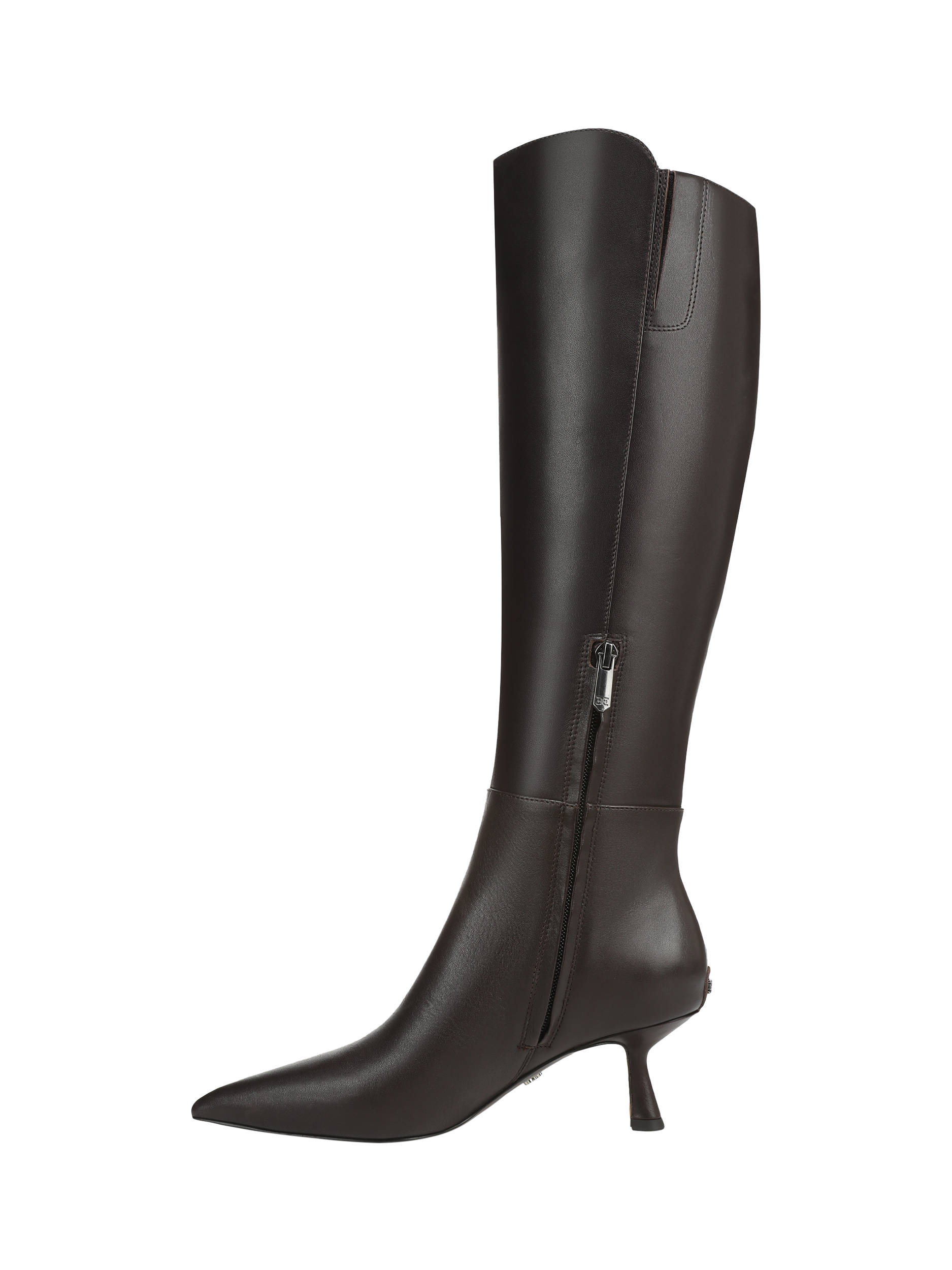 Product image 2 of 6, which shows Sam Edelman Taylin Leather Knee High Boots, Chocolate Brown, 3
