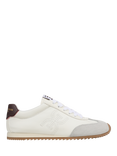 Sam Edelman Isella 2 Leather Lace Up Trainers, Optic White/Plum Win