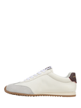 Sam Edelman Isella 2 Leather Lace Up Trainers, Optic White/Plum Win