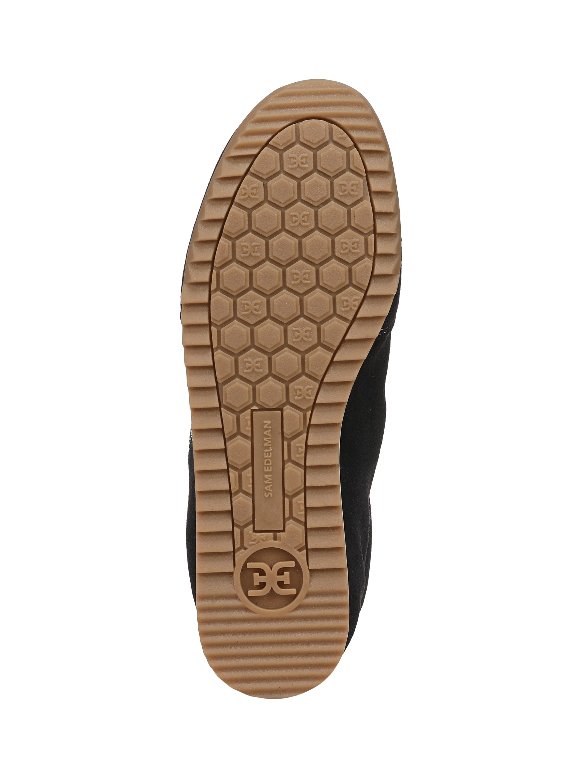 Product image 6 of 6, which shows Sam Edelman Isella Suede Lace Up Trainers, Midnight Blue, 3