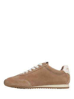 Sam Edelman Isella Suede Lace Up Trainers - view 2, Dark Brown