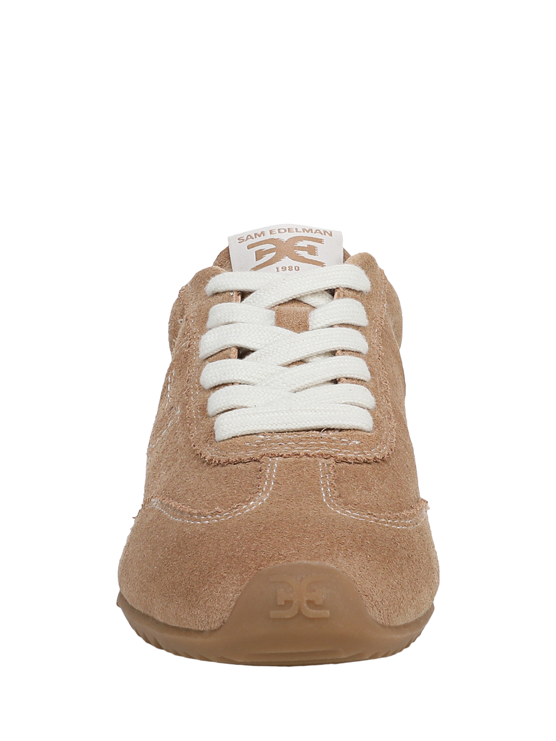 Product image 3 of 6, which shows Sam Edelman Isella Suede Lace Up Trainers, Dark Brown, 3