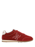 Sam Edelman Isella Suede Lace Up Trainers, Deep Scarlet