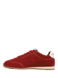 Sam Edelman Isella Suede Lace Up Trainers, Deep Scarlet
