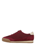 Sam Edelman Ivey Leather Blend Lace Up Trainers, French Merlot