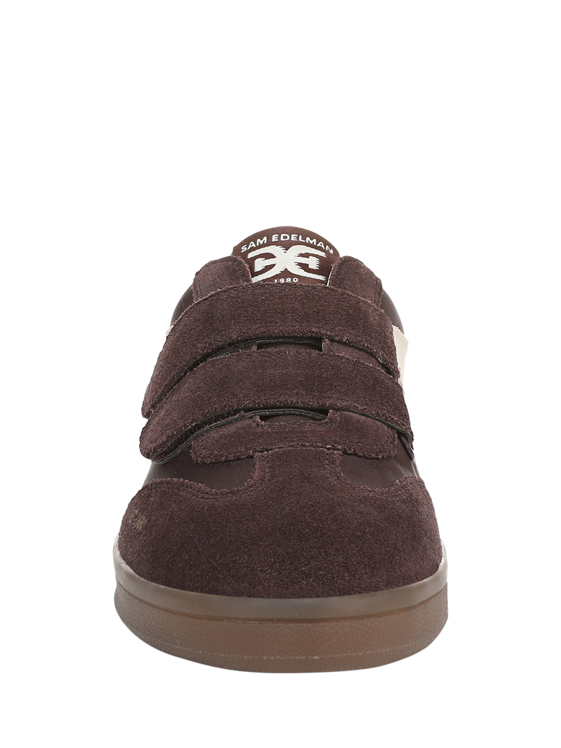 Product image 3 of 6, which shows Sam Edelman Talia Suede Trainers, Cafe Noir/Antique White, 3