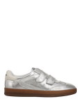 Sam Edelman Talia Leather Lace Up Trainers, Soft Silver