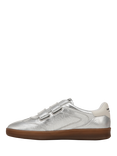 Sam Edelman Talia Leather Lace Up Trainers, Soft Silver