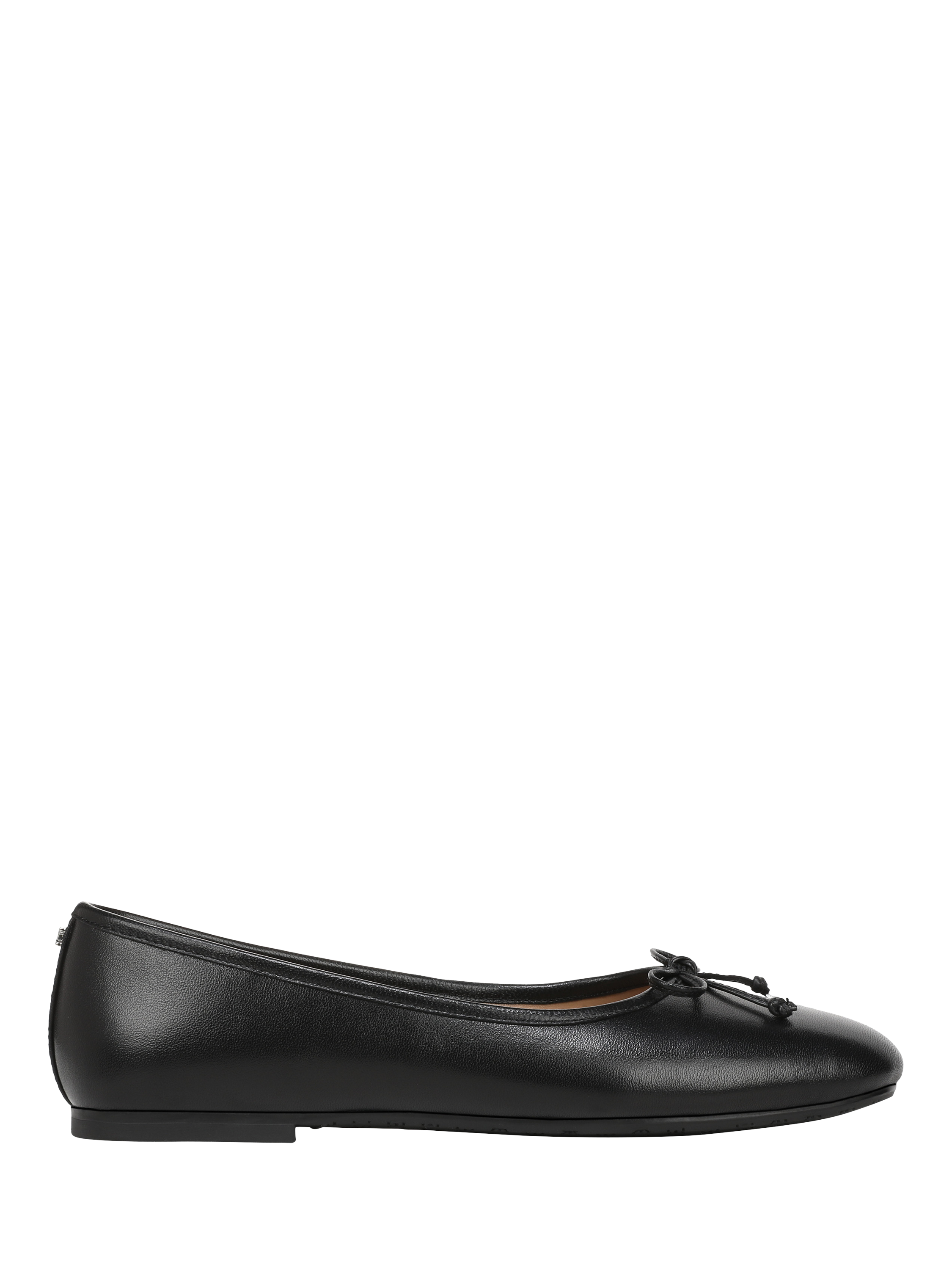 Product image 1 of 6, which shows Sam Edelman Alie Leather Ballerina Pumps, Black, 3