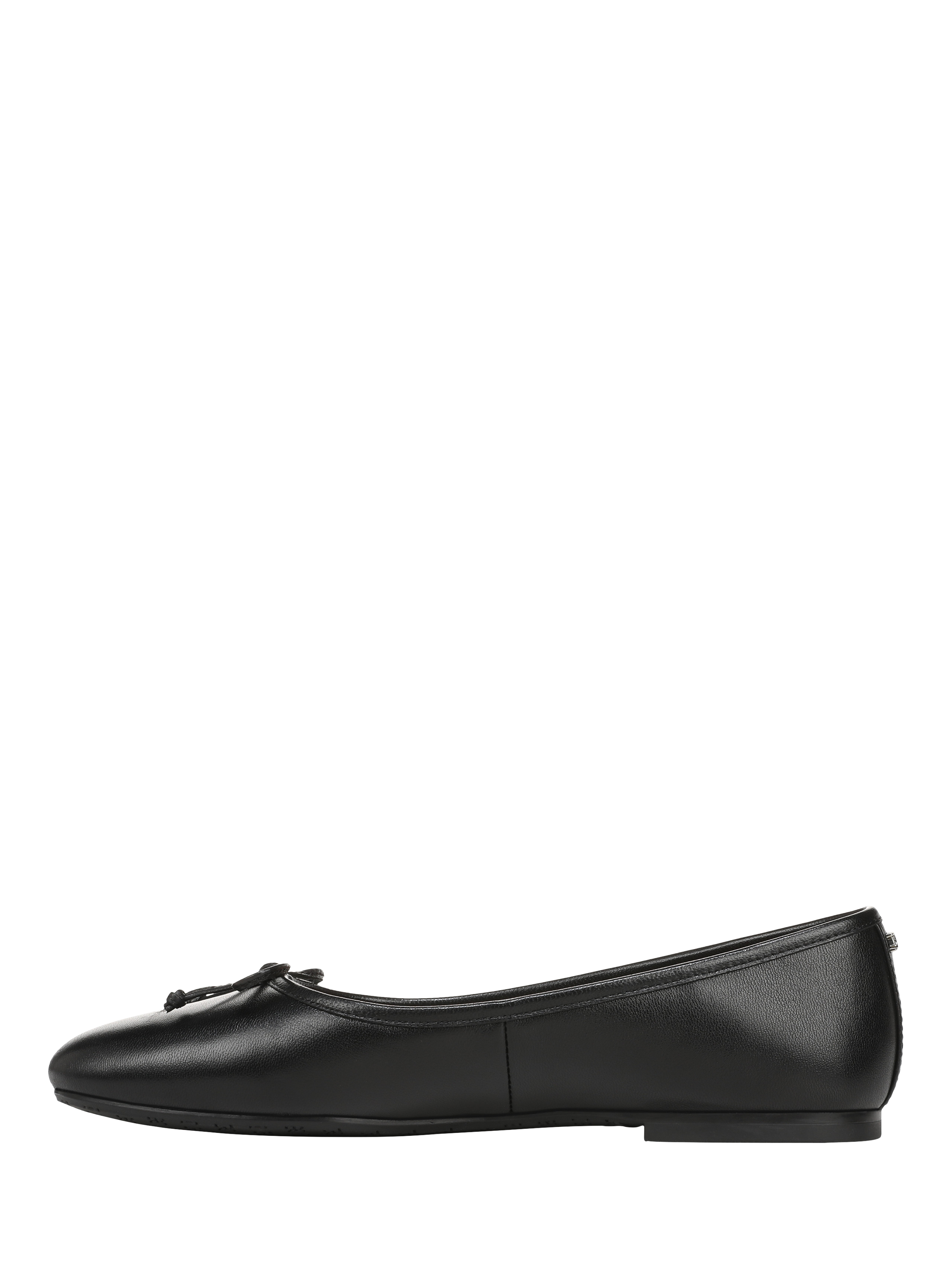 Product image 2 of 6, which shows Sam Edelman Alie Leather Ballerina Pumps, Black, 3