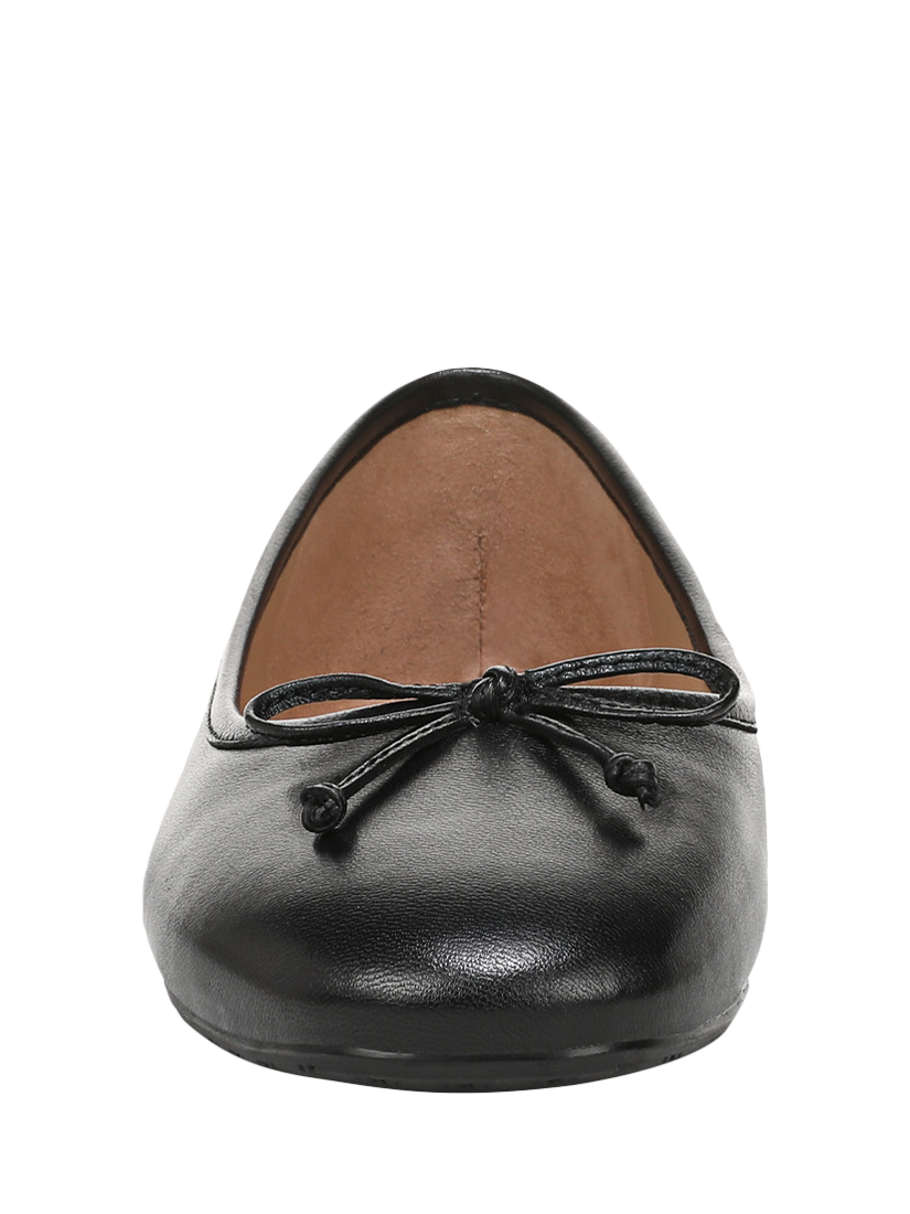 Product image 3 of 6, which shows Sam Edelman Alie Leather Ballerina Pumps, Black, 3