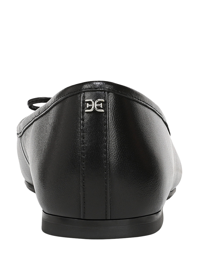 Product image 4 of 6, which shows Sam Edelman Alie Leather Ballerina Pumps, Black, 3