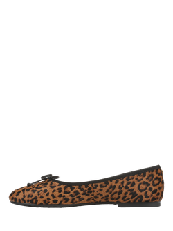 Sam Edelman Alie Leather Ballerina Pumps - view 2, Brown/Multi