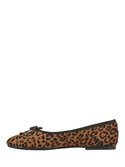 Sam Edelman Alie Animal Print Leather Ballerina Pumps, Brown/Multi - view 2, Brown/Multi