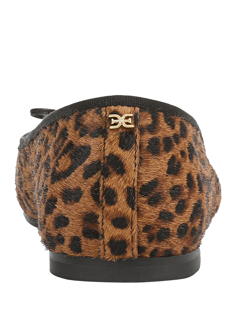 Product image 4 of 6, which shows Sam Edelman Alie Leather Ballerina Pumps, Brown/Multi, 3