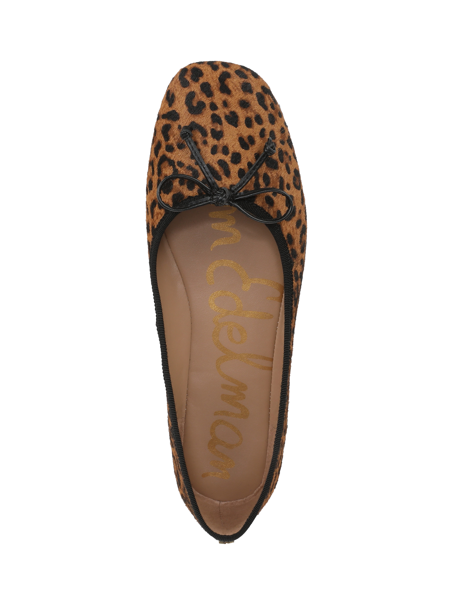 Product image 5 of 6, which shows Sam Edelman Alie Leather Ballerina Pumps, Brown/Multi, 3