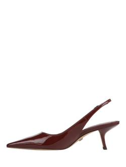 Sam Edelman Bianka Kitten Heel Slingback Court Shoes, French Merlot - view 2, French Merlot