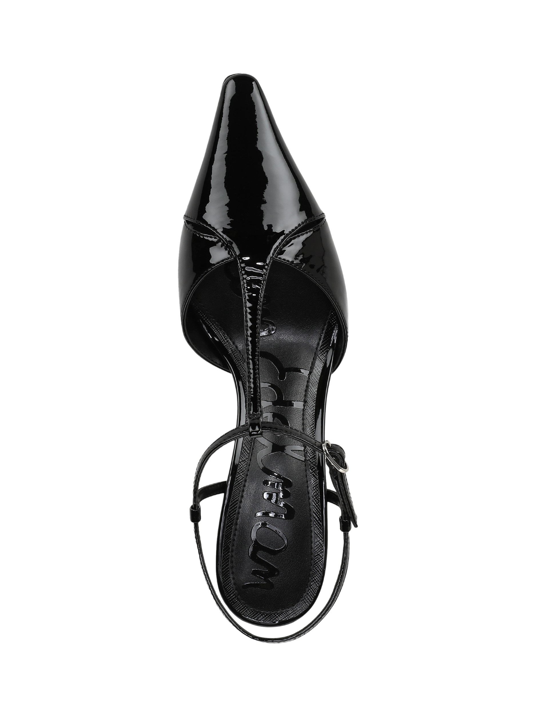 Product image 5 of 6, which shows Sam Edelman Briella kitten Heel Court Shoes, Black, 3