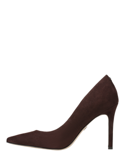 Sam Edelman Hazel Leather Stiletto Heel Court Shoes - view 2, Cafe Noir