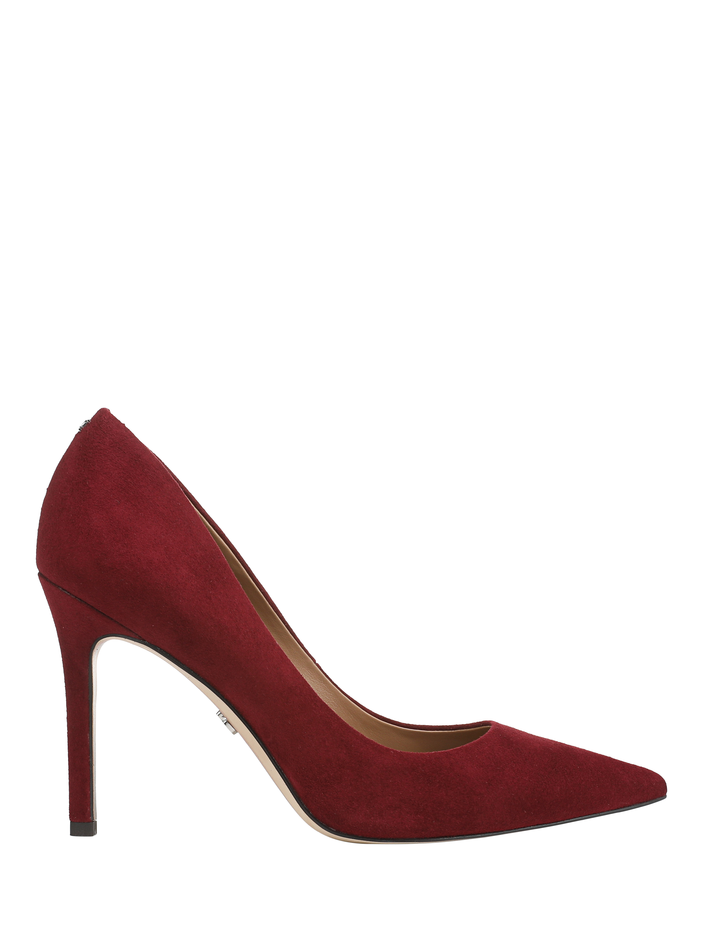 Product image 1 of 6, which shows Sam Edelman Hazel Leather Stiletto Heel Court Shoes, French Merlot, 3