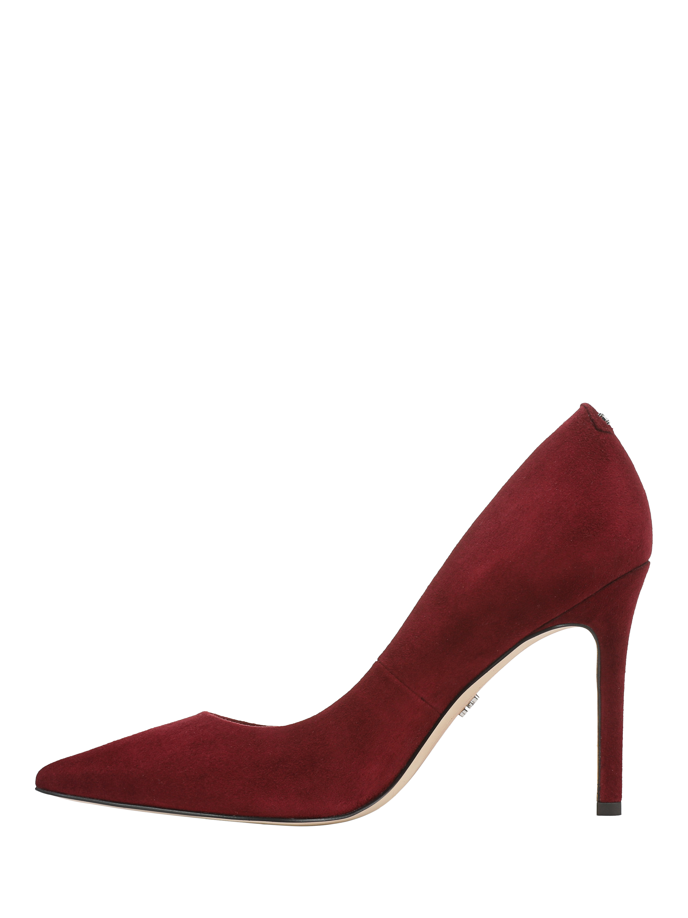 Product image 2 of 6, which shows Sam Edelman Hazel Leather Stiletto Heel Court Shoes, French Merlot, 3
