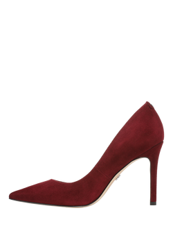 Sam Edelman Hazel Leather Stiletto Heel Court Shoes - view 2, French Merlot