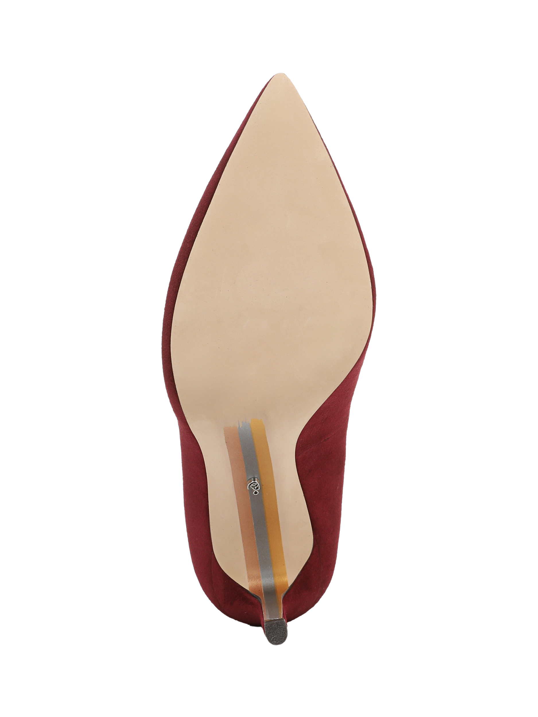 Product image 6 of 6, which shows Sam Edelman Hazel Leather Stiletto Heel Court Shoes, French Merlot, 3