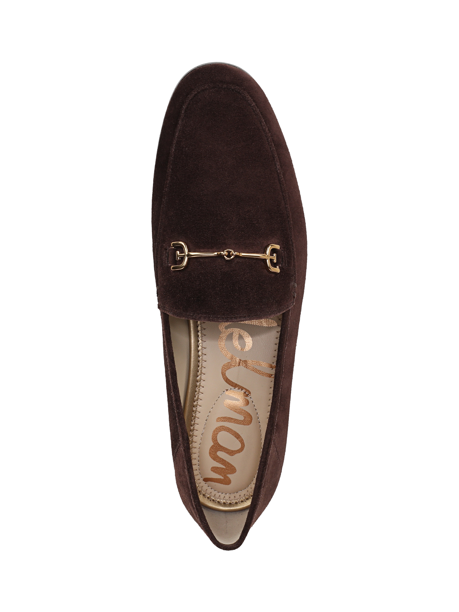 Product image 4 of 5, which shows Sam Edelman Loraine Suede Loafers, Cafe Noir, 3