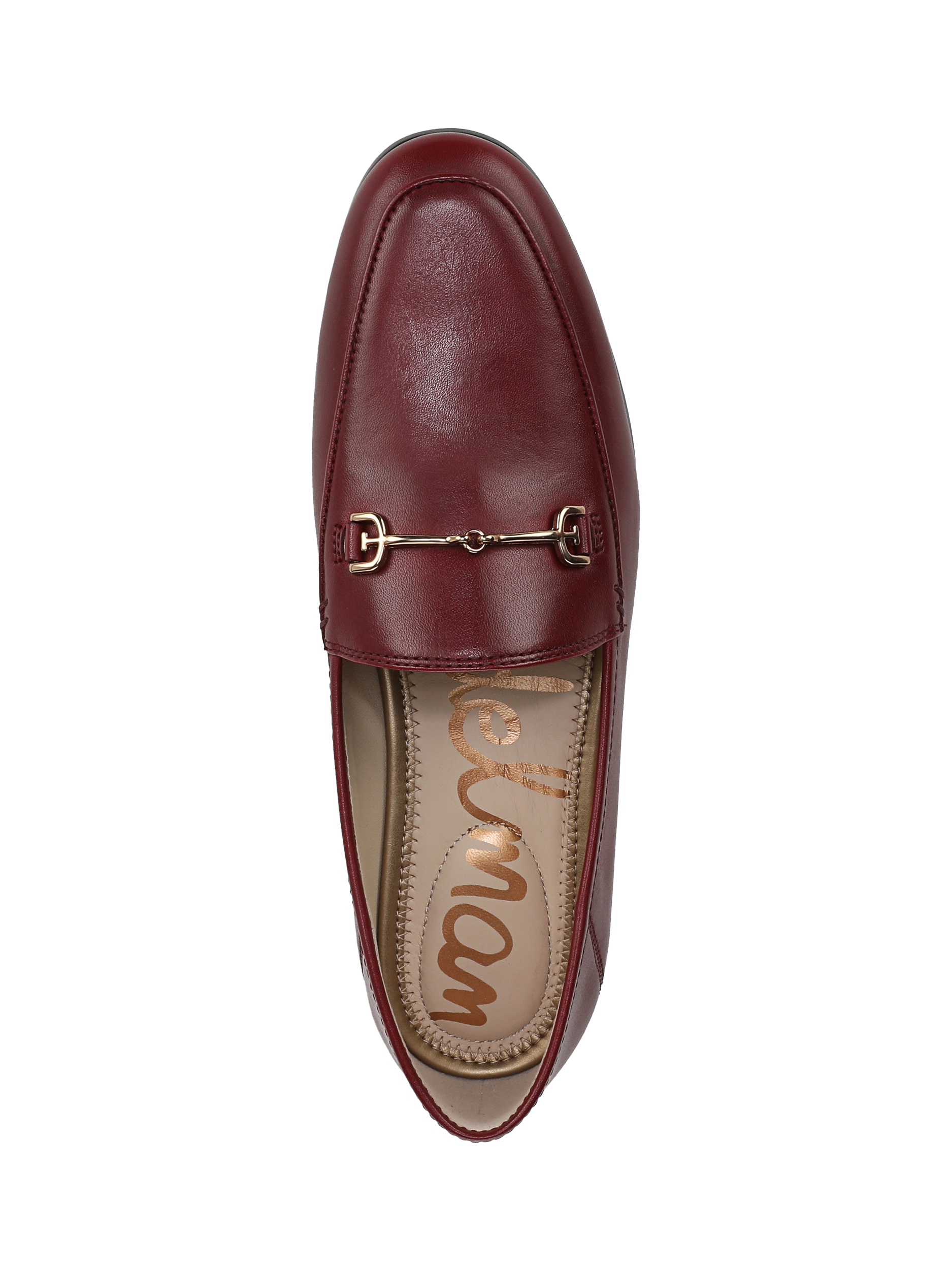 Product image 4 of 6, which shows Sam Edelman Loraine Leather Loafers, French Merlot, 3