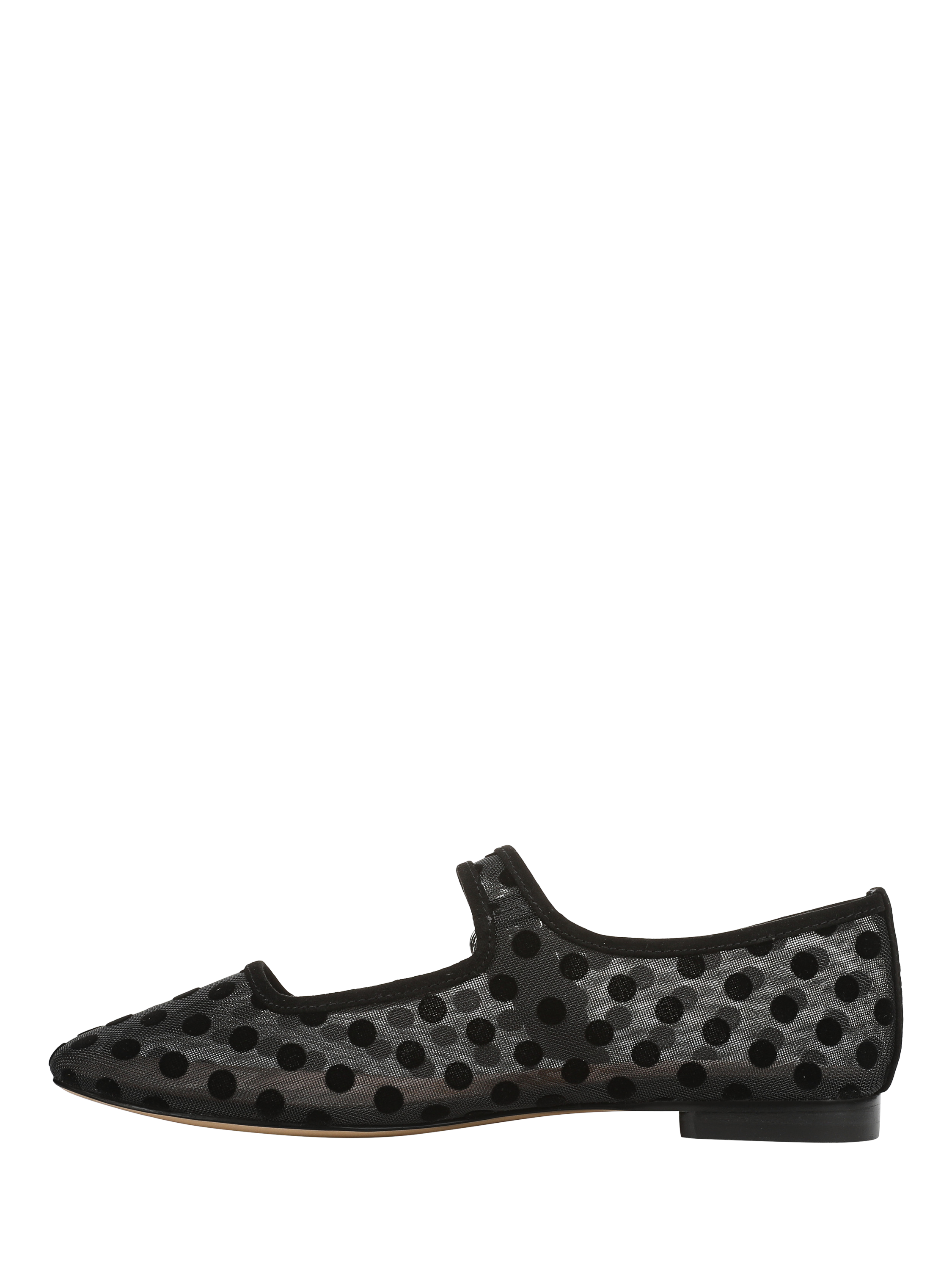 Product image 2 of 6, which shows Sam Edelman Michaela Mesh 2 Mary Jane Ballerina Pumps, Black, 3