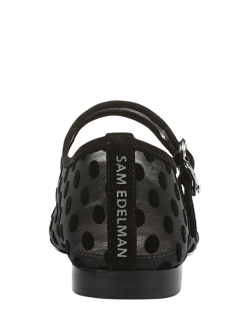 Product image 5 of 6, which shows Sam Edelman Michaela Mesh 2 Mary Jane Ballerina Pumps, Black, 3