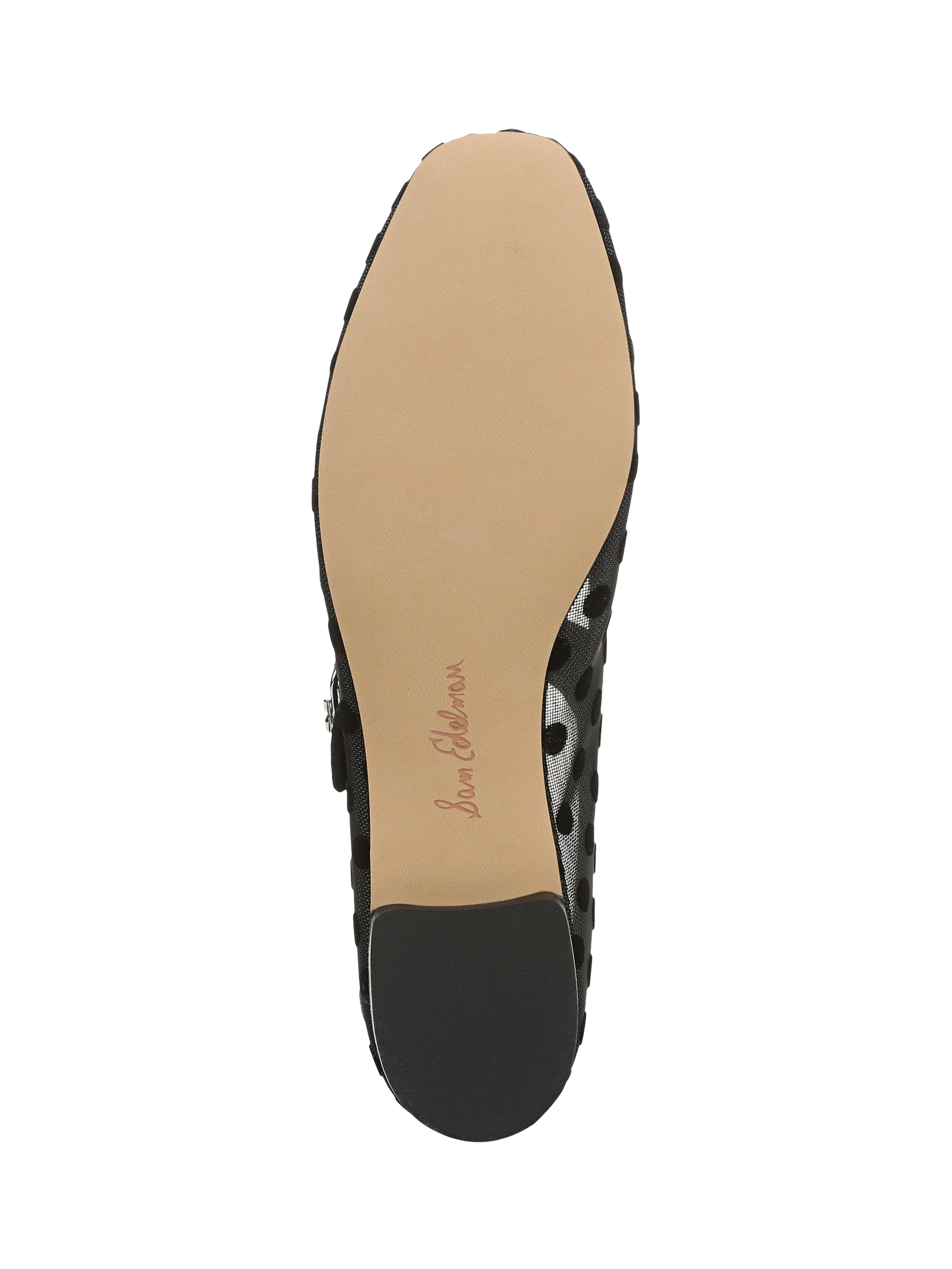 Product image 6 of 6, which shows Sam Edelman Michaela Mesh 2 Mary Jane Ballerina Pumps, Black, 3